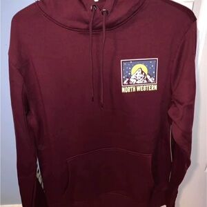 North Western Maroon Hoodie Sweater